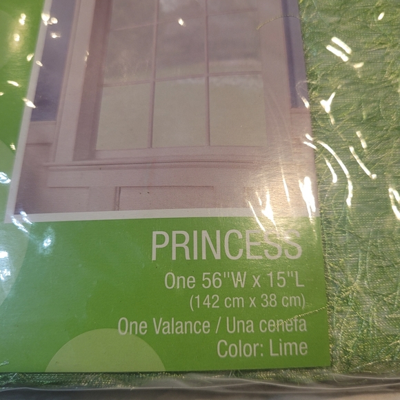 Lime green valance New window treatment decor fringe fuzzy - Picture 2 of 8